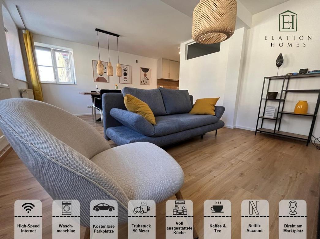 Traumhafte Business & Relax Wohnung Direkt Im Stadtkern Oettingens By Elation Homes Oettingen in Bayern Exterior foto